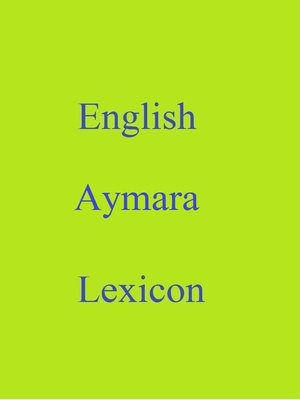 cover image of English Aymara Lexicon